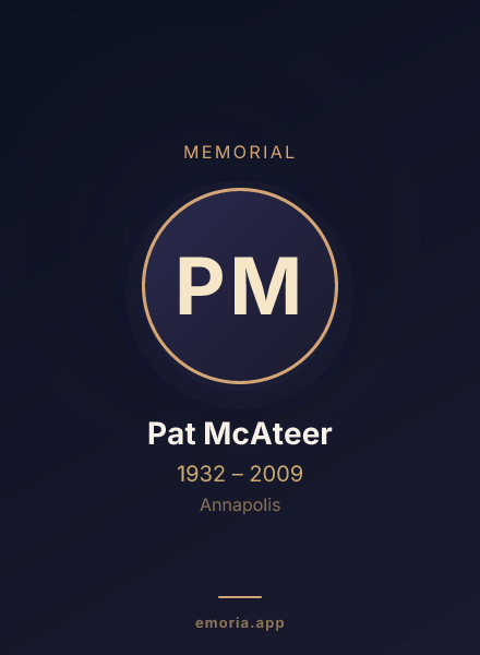 Memorial portrait of Pat McAteer