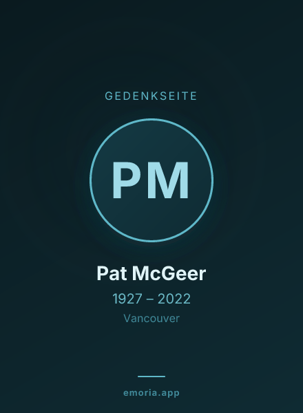 Gedenkportrait von Pat McGeer