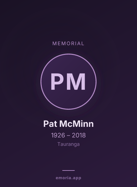 Memorial portrait of Pat McMinn