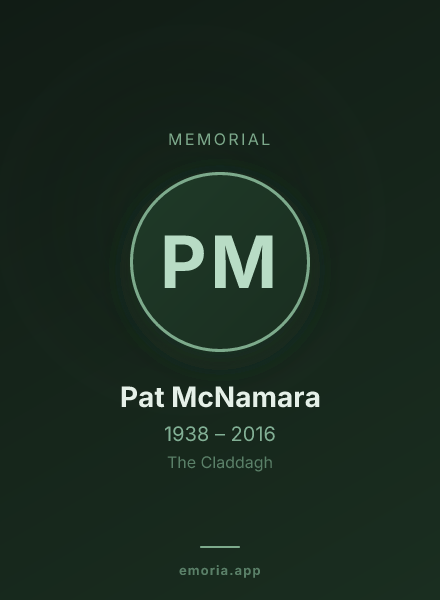 Memorial portrait of Pat McNamara