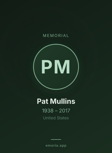 Memorial portrait of Pat Mullins