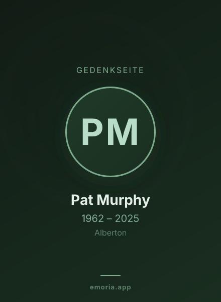 Gedenkportrait von Pat Murphy