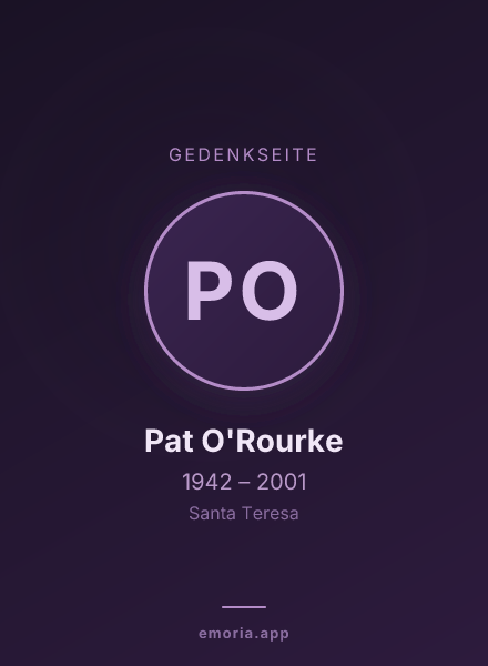 Gedenkportrait von Pat O'Rourke