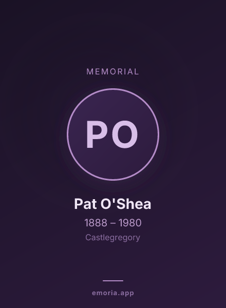 Memorial portrait of Pat O'Shea