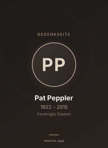 Gedenkportrait von Pat Peppler