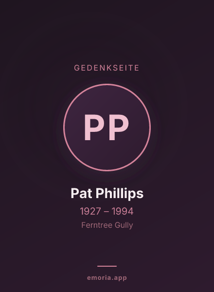Gedenkportrait von Pat Phillips