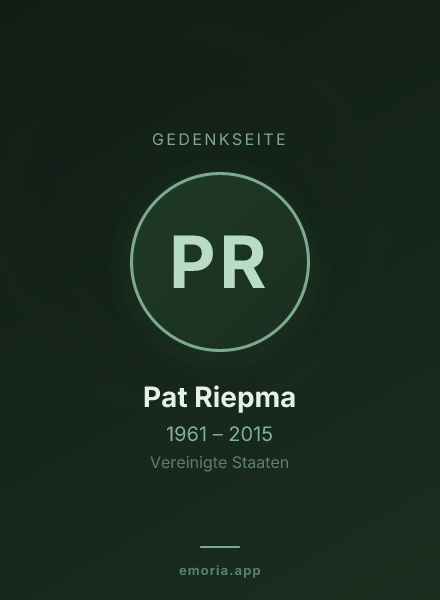 Gedenkportrait von Pat Riepma