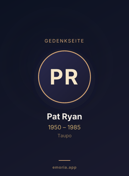 Gedenkportrait von Pat Ryan