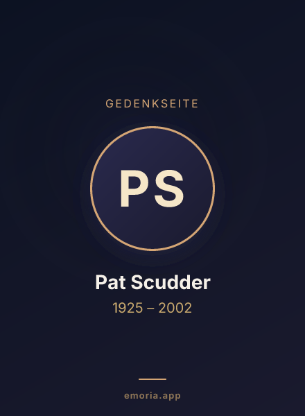 Gedenkportrait von Pat Scudder