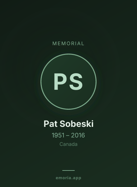 Memorial portrait of Pat Sobeski