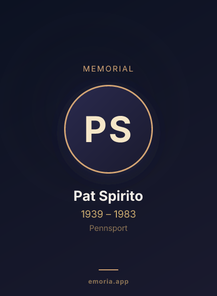 Memorial portrait of Pat Spirito