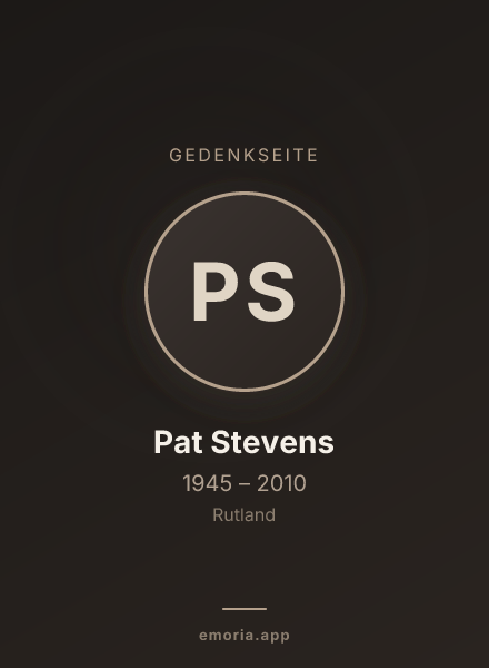 Gedenkportrait von Pat Stevens