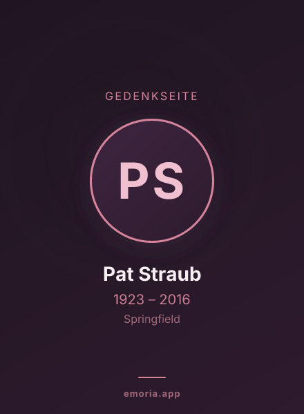 Gedenkportrait von Pat Straub