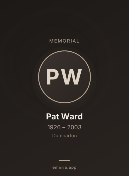 Memorial portrait of Pat Ward