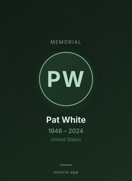 Memorial portrait of Pat White
