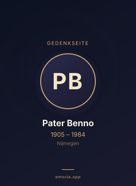 Gedenkportrait von Pater Benno