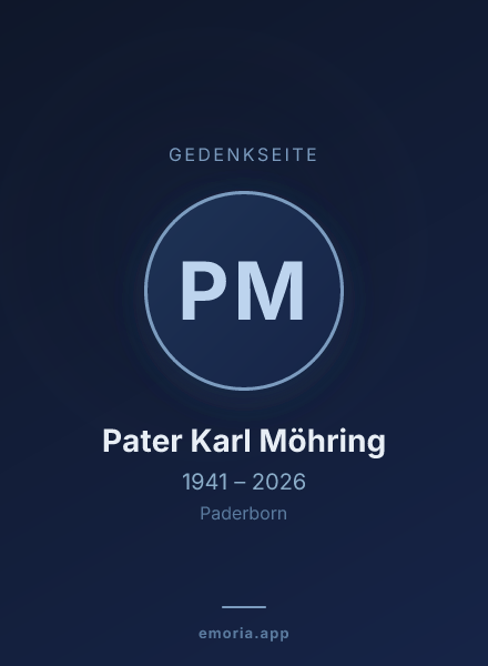 Gedenkportrait von Pater Karl Möhring
