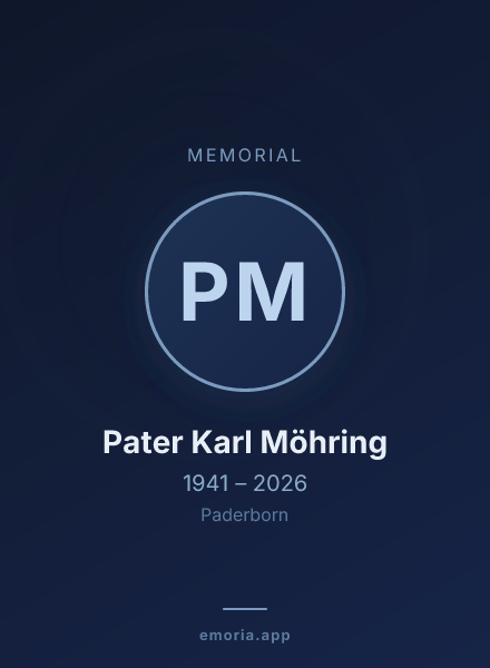 Memorial portrait of Pater Karl Möhring