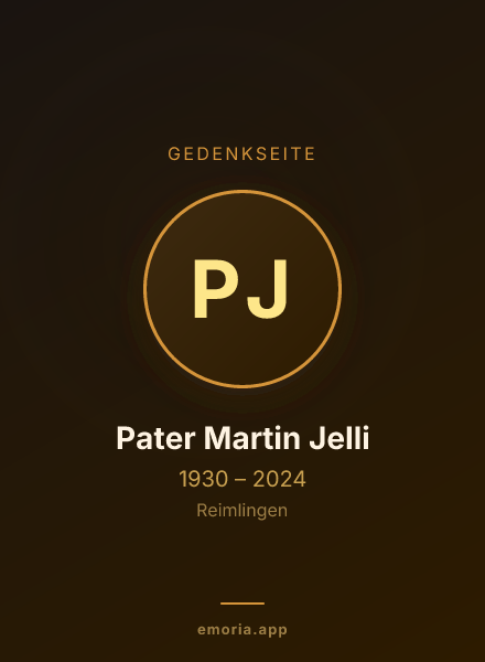 Gedenkportrait von Pater Martin Jelli
