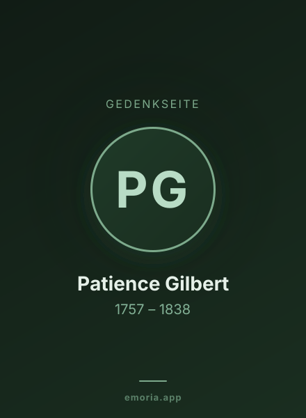 Gedenkportrait von Patience Gilbert