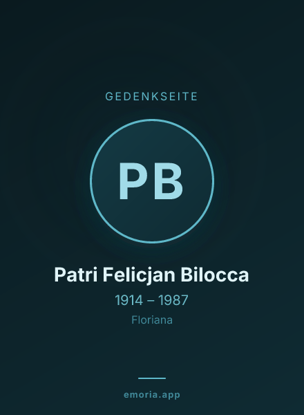 Gedenkportrait von Patri Felicjan Bilocca
