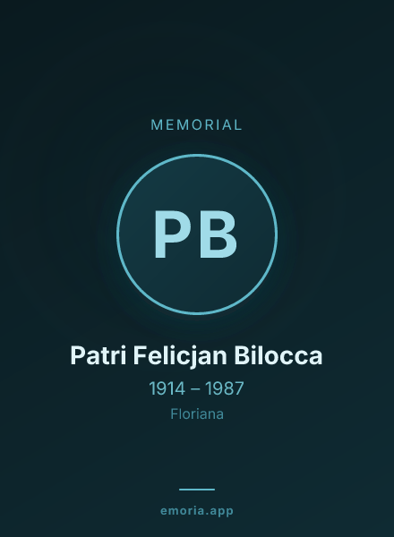 Memorial portrait of Patri Felicjan Bilocca
