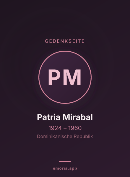 Gedenkportrait von Patria Mirabal