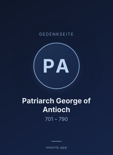 Gedenkportrait von Patriarch George of Antioch