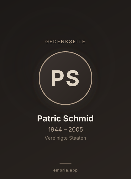 Gedenkportrait von Patric Schmid