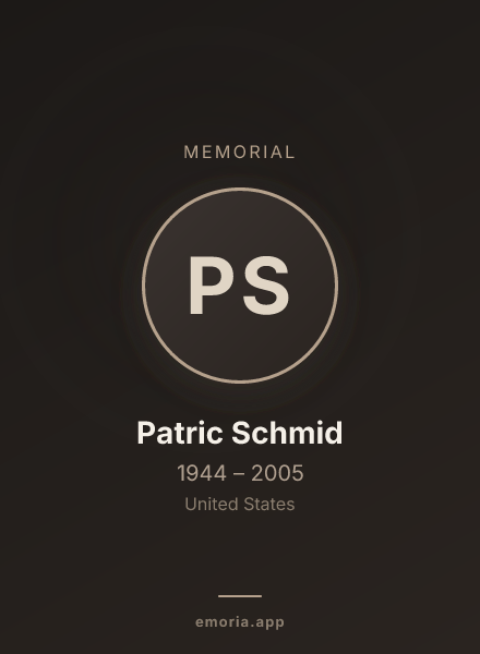 Memorial portrait of Patric Schmid