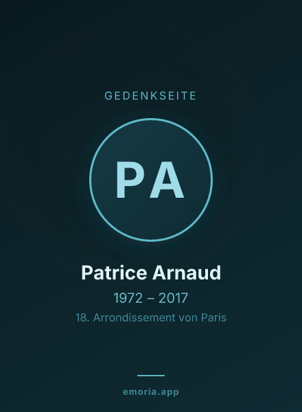 Gedenkportrait von Patrice Arnaud