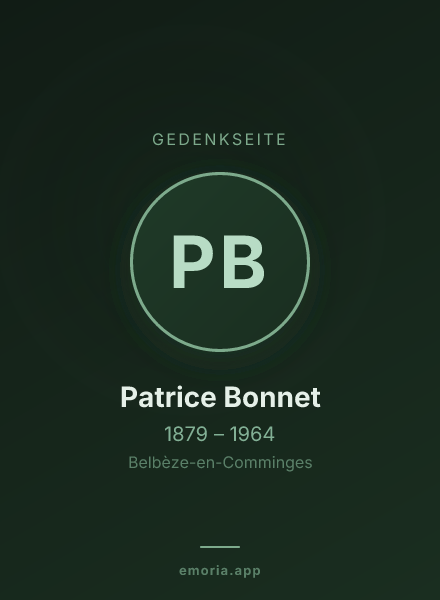 Gedenkportrait von Patrice Bonnet