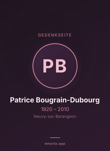 Gedenkportrait von Patrice Bougrain-Dubourg