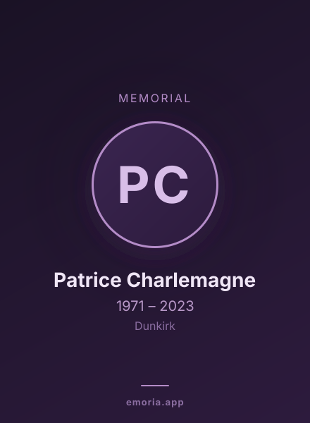 Memorial portrait of Patrice Charlemagne