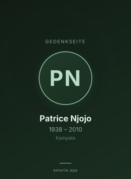Gedenkportrait von Patrice Njojo