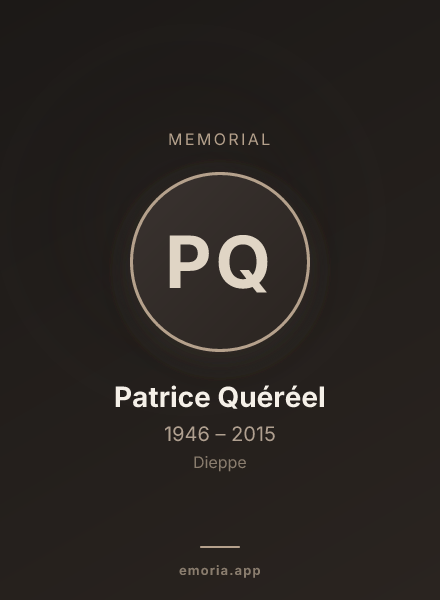 Memorial portrait of Patrice Quéréel