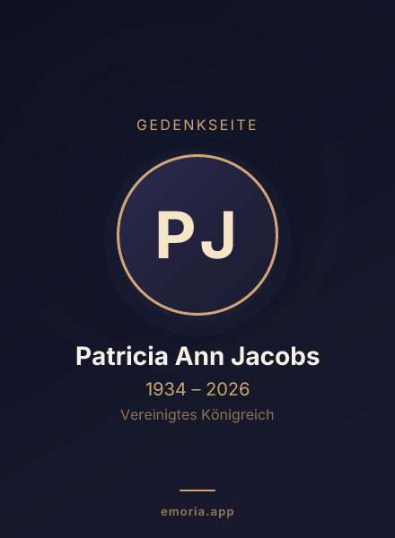 Gedenkportrait von Patricia Ann Jacobs
