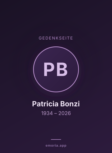 Gedenkportrait von Patricia Bonzi