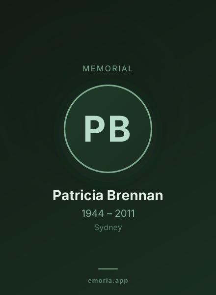 Memorial portrait of Patricia Brennan