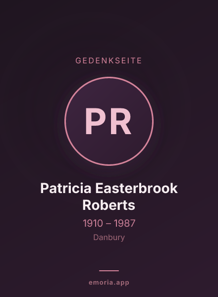 Gedenkportrait von Patricia Easterbrook Roberts