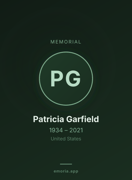 Memorial portrait of Patricia Garfield