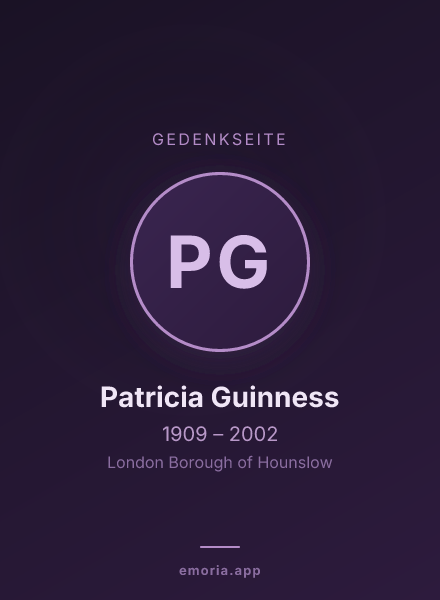 Gedenkportrait von Patricia Guinness