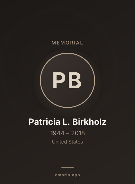 Memorial portrait of Patricia L. Birkholz