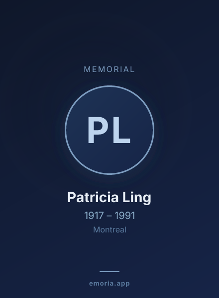 Memorial portrait of Patricia Ling