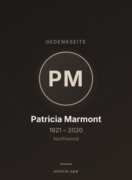 Gedenkportrait von Patricia Marmont