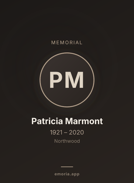 Memorial portrait of Patricia Marmont
