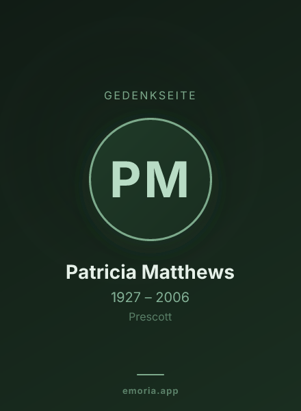 Gedenkportrait von Patricia Matthews