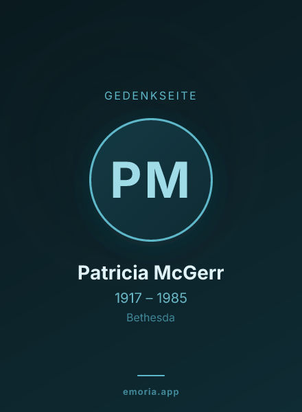 Gedenkportrait von Patricia McGerr