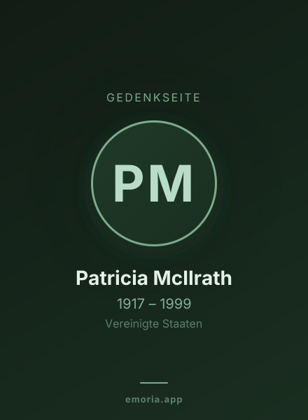 Gedenkportrait von Patricia McIlrath