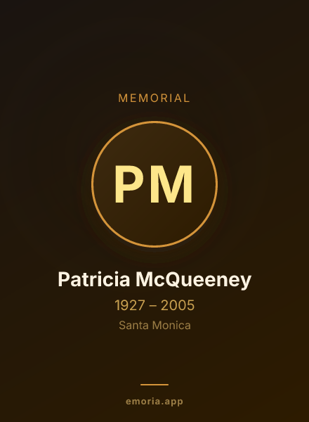 Memorial portrait of Patricia McQueeney